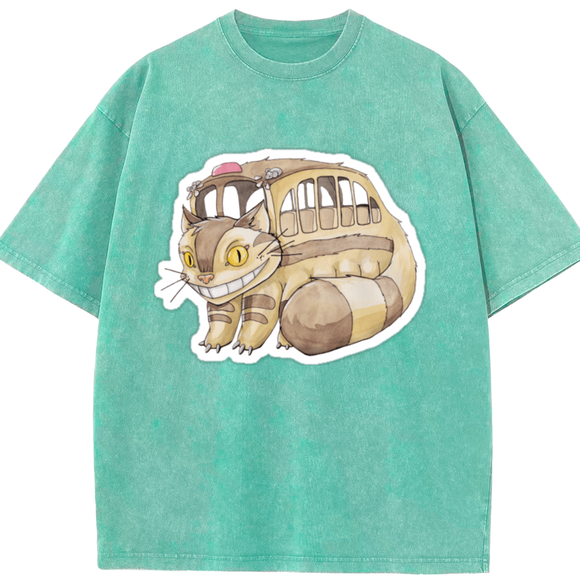 （画像用） となりのトトロ 草壁メイ 草壁サツキ My Neighbor Totoro Satsuki Kusakabe Mei Kusakabe 綿100% ヴィンテージ風 半袖Tシャツ（フロントプリント）